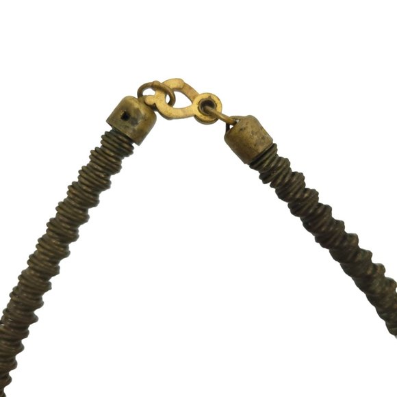 Vintage Choker Necklace Heart Floral ENGRAVED Dorothy Stretchy Boho Hippie Goth - Picture 4 of 14